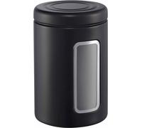 WESCO Boîte de conservation Classic Line de couleur noir mat, tôle d'acier revêtue par pulvérisation, volume 2 l, fenêtre en acrylique