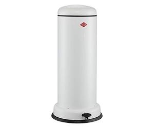 WESCO SMLR Big Baseboy Poubelle en Acier Inoxydable 38 x 38 cm, Acier Anti-Rouille Plastique, Blanc Mat, H: 80cm x Ø36,2cm