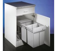 WESCO® Traditionline Double-Master 410 S/400-2, gris alu Collecteur de déchets