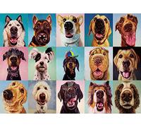 WESEN Puzzle Adulte 1000 pièces, Puzzle de Noël Jouets, Chien/cerf/Loup Puzzle 1000 pièce - Animal Puzzles, Jeu de défi cérébrale, Jouet éducatif pour Enfants (Dogs)