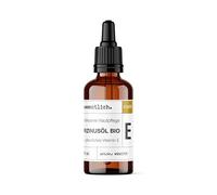 wesentlich. Huile de ricin bio avec vitamine E | naturelle et pressée à froid | Cosmétique pour le visage, les sourcils, les cils, les cheveux et anti-âge | Flacon en verre avec pipette | 50 ml