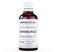 wesentlich. Huile essentielle de bois de santal (Amyris Balsamifera) - 100 % pure (flacon en verre) - entre autres pour lampe parfumée et diffuseur (50 ml)