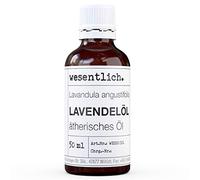 wesentlich. Huile essentielle de lavande - 50 ml - 100 % naturelle - Huile parfumée - Huile aromatique - Bouteille en verre de 50 ml