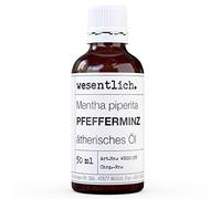 wesentlich. Huile essentielle de menthe poivrée - 100 % naturelle (flacon en verre) - entre autres pour lampe et diffuseur (50 ml)