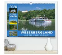 WESERBERGLAND - Land der stillen Schönheit (hochwertiger Premium Wandkalender 2026 DIN A2 quer), Kunstdruck in Hochglanz: Eine Reise am Fluss der Märchen
