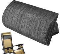 Weshaso Zero Gravity Coussin de tête de chaise, coussin inclinable pour tête, coussin de chaise longue de terrasse avec bande élastique pour pause déjeuner (noir gris)
