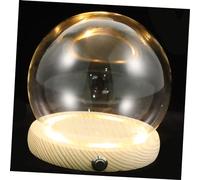 WESIEVYA 1 Ensemble De Décorations Lumineuses en Bois avec Couvercle en Verre pour Fleurs Immortelles