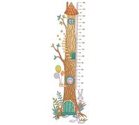 WESIEVYA 1 Feuille Autocollant Mural de Toise de pour Garçon Fille Autocollant Auto Adhésif Arbre avec Animaux Forêt Parfait pour Décorer et Mesurer pour Anniversaire