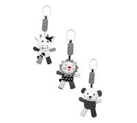 WESIEVYA 1 Pc faire sonner la cloche bebe hochets bebe plush plush pussettes jouets casse-tête bebe pendentifs landau hochets décoratifs coton pp blanche