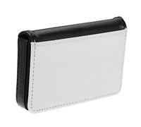 WESIEVYA 1 Pc Titulaire De La Carte De Visite Porte-Badge Nominatif Portefeuille Vintage Titulaire De La Carte D'identité Porte-Cartes De Voyage à Main Cartes PU Black Faux Cuir