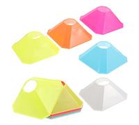 WESIEVYA 10 Cônes D'entraînement Octogonaux pour Football et Basketball, Plastique Solide PE, Couleurs Lumineuses, Empilables, Pack de 10 pour Exercices et Entraînements