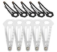 WESIEVYA 10 Épingles à Cheveux Multifonctions en Acier Inoxydable Argenté et Noir, 10 Pièces, Style Spécial, pour Voyage ou Situation D'urgence