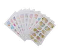WESIEVYA 10 Feuilles D'autocollants pour Ongles Autoadhésifs Blanc pour Décoration de Manucure, Stickers Nail Art en Matériau Autocollant, Manucure Élégante Plusieurs styles