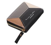 WESIEVYA 1pièce Pochette De Cartes PU avec Multiple Compartiments Sac à Et Carte Identité Zippé Pratique Et pour Femme Noir
