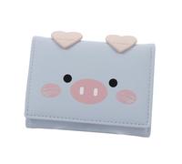 WESIEVYA 1pièce Porte-Monnaie PU Forme De Cochon pour Femmes Organisateur à Trois Volets pour Cartes Et Espèces Design Amusant pour Filles Pratique Et Compact comme pour Et Famille