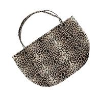WESIEVYA 1pièce Sac Bandoulière Femme Toile Grand Format Pochette de Rangement Léopard Sac Cabas Réutilisable pour Plage Shopping et Sorties