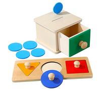WESIEVYA 2 Ensembles Jouets Bois Éducatifs Puzzles Géométriques avec Boîte à Développement Cognitif pour Garçon Fille Reconnaissance des Couleurs Formes