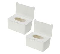 WESIEVYA 2 Pièces Boîte à Lingettes Distributeur de Lingettes Réutilisable Conteneur de Rangement pour Accessoire Portable pour Maison Voyage