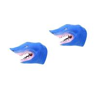 WESIEVYA 2 Pièces Bouche De Requin Mordant Contes De Marionnettes à Main Jouets Qui Se Mordent Les Doigts Marionnettes à Animaux Marionnette De L'heure du Conte Jouets Sensoriels Blue