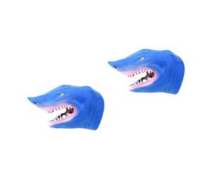WESIEVYA 2 Pièces Bouche De Requin Mordant Contes De Marionnettes à Main Jouets Qui Se Mordent Les Doigts Marionnettes à Animaux Marionnette De L'heure du Conte Jouets Sensoriels Blue