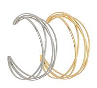 WESIEVYA 2 Pièces Bracelet à Style Libéré Pour Femme Lot De Bijoux Chaîne Superposée Ornements De Festival or