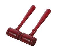 WESIEVYA 2 Pièces Marteau de Juge Bois Petit Marteau de Bois Lisse et Confortable Accessoire de Costume pour Rôle pour Anniversaire et Fête
