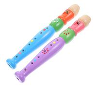 WESIEVYA 2 pièces Piccolo Bois pour Garçon Fille Instruments Musicaux Éducatifs Jouets Musicales Colorés pour Fêtes et Stimule Intérêt Musical Développement Cognitif Couleur Aléatoire