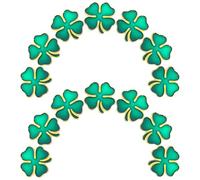 WESIEVYA 20 Épinglettes Trèfle Vert en Fer pour Femmes et Hommes, Fermoir Magnétique Solide, Design Élégant, pour Occasions Formelles et Fêtes