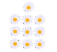 WESIEVYA 20pcs Pinces à Cheveux Marguerite Blanches en Tissu Prise et Facile à Clipser pour Femmes et Soirées Élégantes