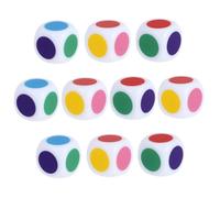 WESIEVYA 20pièces Dés Pédagogiques Colorés Dices Acrylique pour Apprentissage des Couleurs Outils Éducatifs pour Garçon Fille Jeux Interactifs Familiaux