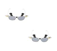 WESIEVYA 2pièces Lunettes De Vache Amusantes Pour Fête Accessoire De Photobooth Déguisement Original Costume De Vache Équipement Humoristique Pour Anniversaire Et Événements