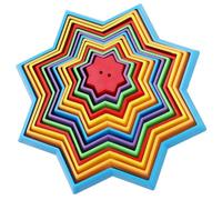 WESIEVYA 3D Magique Étoile Transformable Arc-en-Ciel, Anti-Stress Portable et Extensible, de Décompression Intéressant pour Fête, Sensoriel Compact pour Garçon et Filles et Adultes, 1