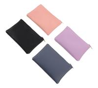 WESIEVYA 4 Pièces Petit Porte-Monnaie de Voyage en Cuir PU avec Fermeture Éclair Sécurisée, Compact et Résistant aux Traces, pour Sorties Quotidiennes et Cartes