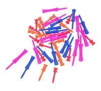 WESIEVYA 40pièces Piquets de Golf Plastique Abs à Hauteurs Step Tees Multicolores pour Practice et Entraînement Rouge Orange Bleu Rose
