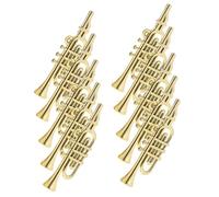 WESIEVYA 50 Pièces Miniature Instrument de Musique Ornements Dorés Modèles Mini Trompette Saxophone pour Décoration DIY Fête Noël et Collection