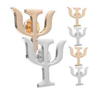 WESIEVYA 6 pièces Broches Psychologie Alliage Lot de Doré et Argenté Badge Épingles pour Femmes et Hommes Accessoires Mode pour Sacs à Dos Vestes et Cadeaux Fête des Mères