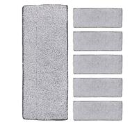 WESIEVYA 6pcs Lingettes de Nettoyage pour Balais à Franges en Fibre Réutilisables et Lavables, Recharge Serpillière Compatible pour Sols Humides et Secs