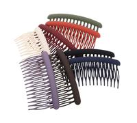 WESIEVYA 8 pièces Peigne à Cheveux Latéral Décoratif pour Femmes de Peignes Torsadés Mat Noir Crème Bleu Vert Orange Accessoires Coiffure pour Cheveux Fins pour Parties et