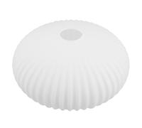 WESIEVYA Abat-Jour en Verre Suspendu Sphérique Rayé Blanc Laiteux 250X150 MM pour Lampe de Salle à Manger, Globe de Remplacement pour Plafonnier ou Appliques Murales, Lumière Douce et