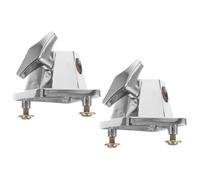 WESIEVYA Accessoires pour Batterie 2pcs Support de Montage en Fer Plaqué Argenté Hauteur Réglable et Durabilité Exceptionnelle pour Instrument de Percussion