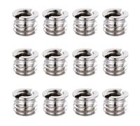 WESIEVYA Adaptateur de Vis de Conversion Pratique 1/4 Pouce à 3/8 Pouce en Fer Chromé Lot de 20 Pièces pour Fixation et Support de Micro pour Micro