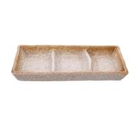 WESIEVYA Assiette à Sauce en Céramique 3 Compartiments, Design Élégant et Format Compact pour Plateau de Service Apéritifs Lors Réunions et Fêtes