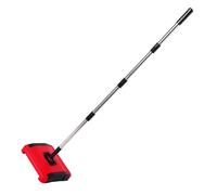 WESIEVYA Balai Manuel pour Tapis Rouge à Poussée avec Brosses Rotatives, Aspirateur Balai Multifonction, Hauteur Réglable, Nettoyant pour Poils D'animaux et Poussières, Petite à Ordures