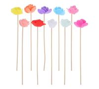 WESIEVYA Bâtonnets Aromatiques en Bois pour Diffuseur sans Feu, Lot de 10pcs, Bois Naturel et PE, Diffuseur de Fleurs pour Maison et Bureau, Rafraîchit L'air et Diffuse Les Arômes