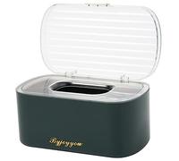 WESIEVYA Boîte à Mouchoirs De Bureau Étanche avec Joint à Ressort Intégré Distributeur Multi-usages pour Masque Serviettes Et Accessoires Rangement Domestique Pratique Design Élégant Vert