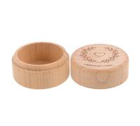 WESIEVYA Boîte à Souvenirs Finition sans Éclats Silencieuse en Bois Beige pour Cordon Ombilical de Bébé pour Chambre de Bébé ou Présent Naissance