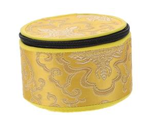 WESIEVYA Boîte De Rangement Pour Bol Chantant Tibétain Brodé Fait Main Étui Doux Fonction De Support Et Tapis Pour Sac Pratique Pour Bol Sonore Accessoire De Prières Bouddhistes