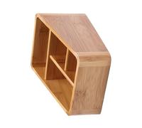 WESIEVYA Boîte de Rangement pour Maquillage en Bambou Créative Coins Arrondis, Organisatrice de Maquillage Sûre et Saine pour Bureau ou Chambre