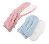 WESIEVYA Bonnets De Bain Absorbants Garçon Et Filles Lot 2 Bleu Et Rose, Séchage Rapide Pour Bébé, Serviettes En Microfibre Ultra-absorbantes, Adaptés Bain Et Soins Quotidiens