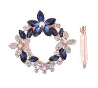 WESIEVYA Boucle à Foulard Créative en Alliage Bleu Profond, Broche D’écharpe Décorative pour Vêtements, Épingle de Fête Élégante, Accessoire Mode Polyvalent pour Femme, Fixation Sûre